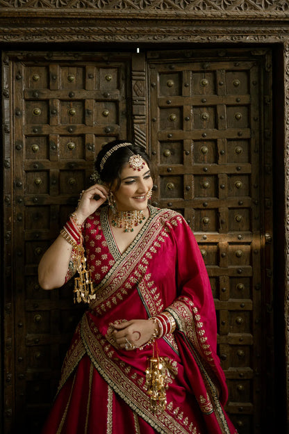 Premium Green Applique Lehenga