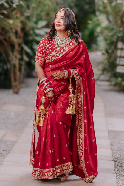 Floral Zari Saree