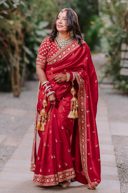Floral Zari Saree