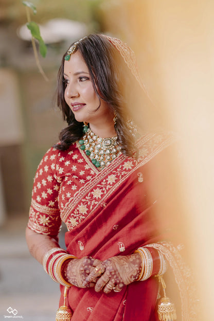 Floral Zari Saree