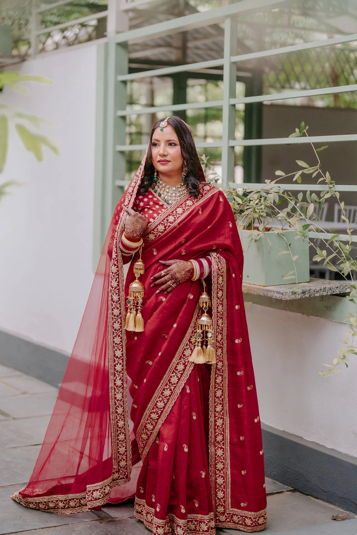 Floral Zari Saree