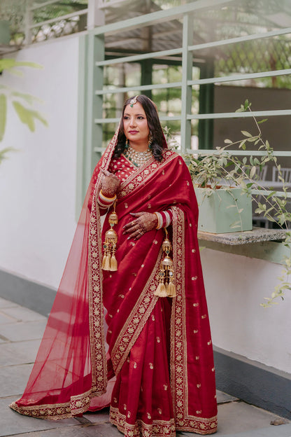 Floral Zari Saree