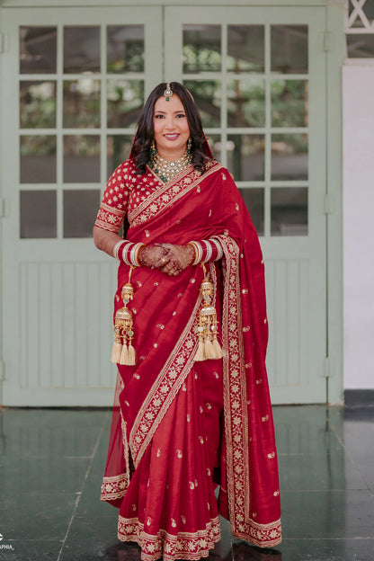 Floral Zari Saree