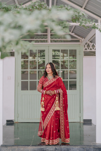 Floral Zari Saree