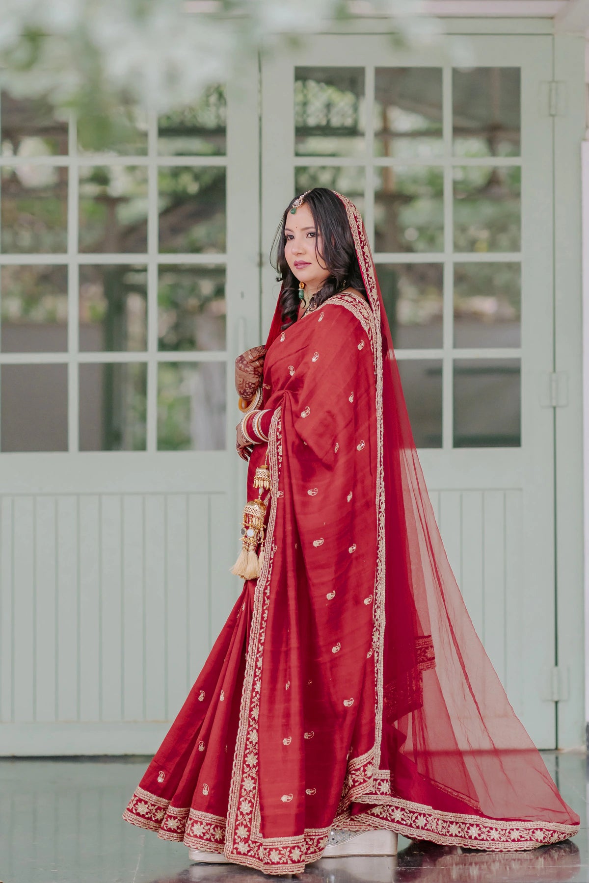 Floral Zari Saree