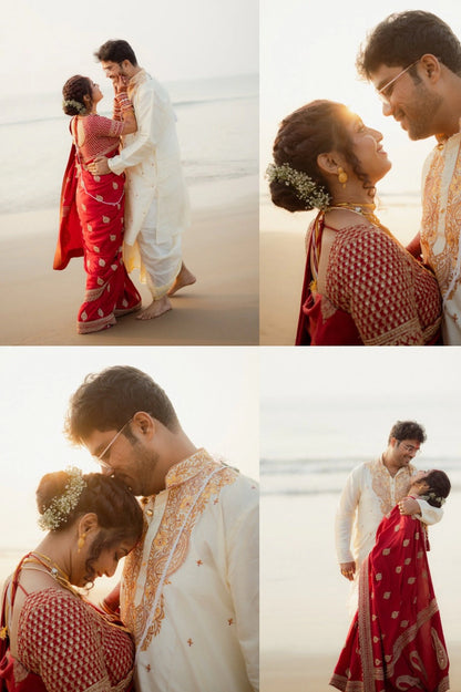 Floral Zari Saree