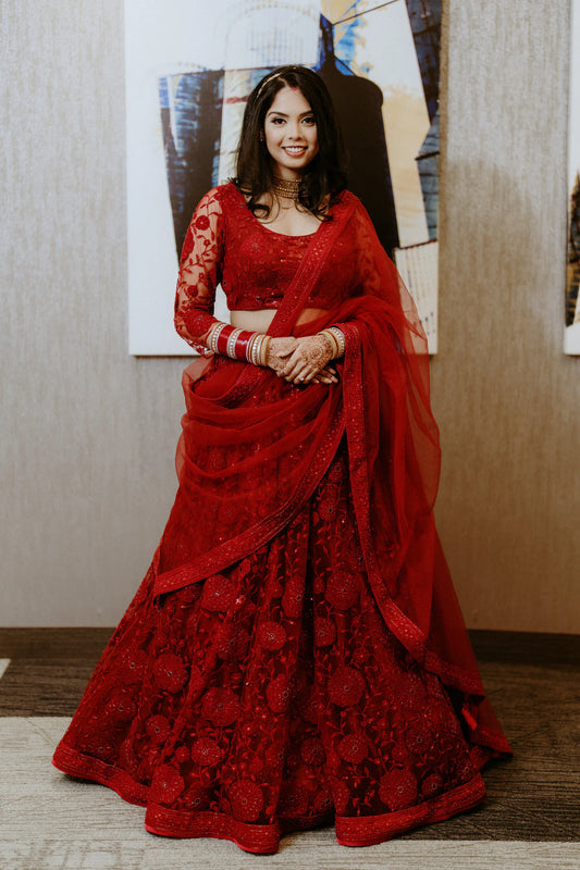 Scarlet Dream Applique Lehenga