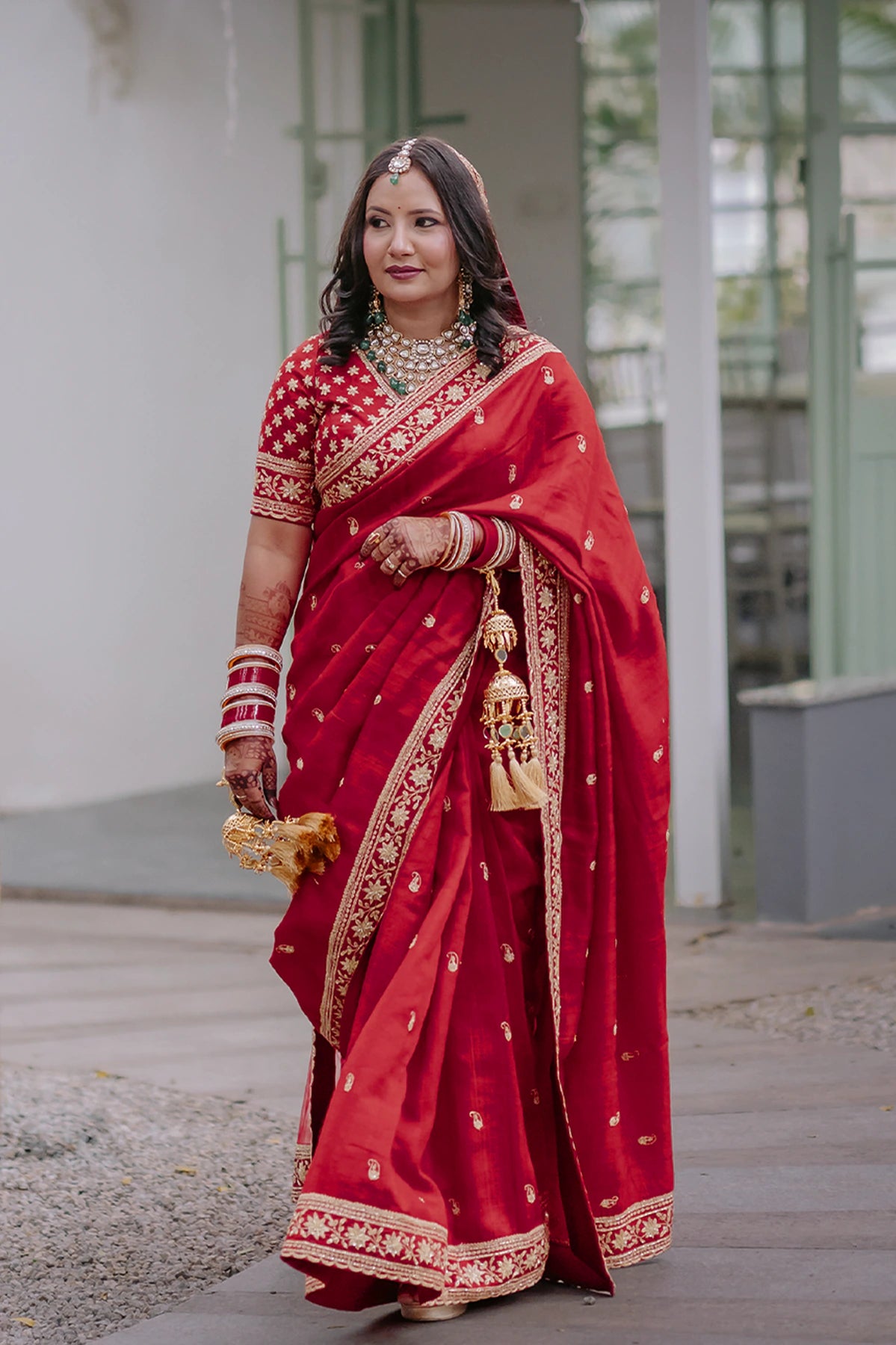 Floral Zari Saree